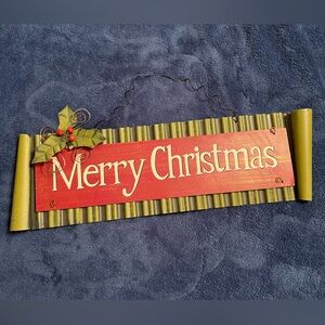 Decorative Metal Merry Christmas Sign